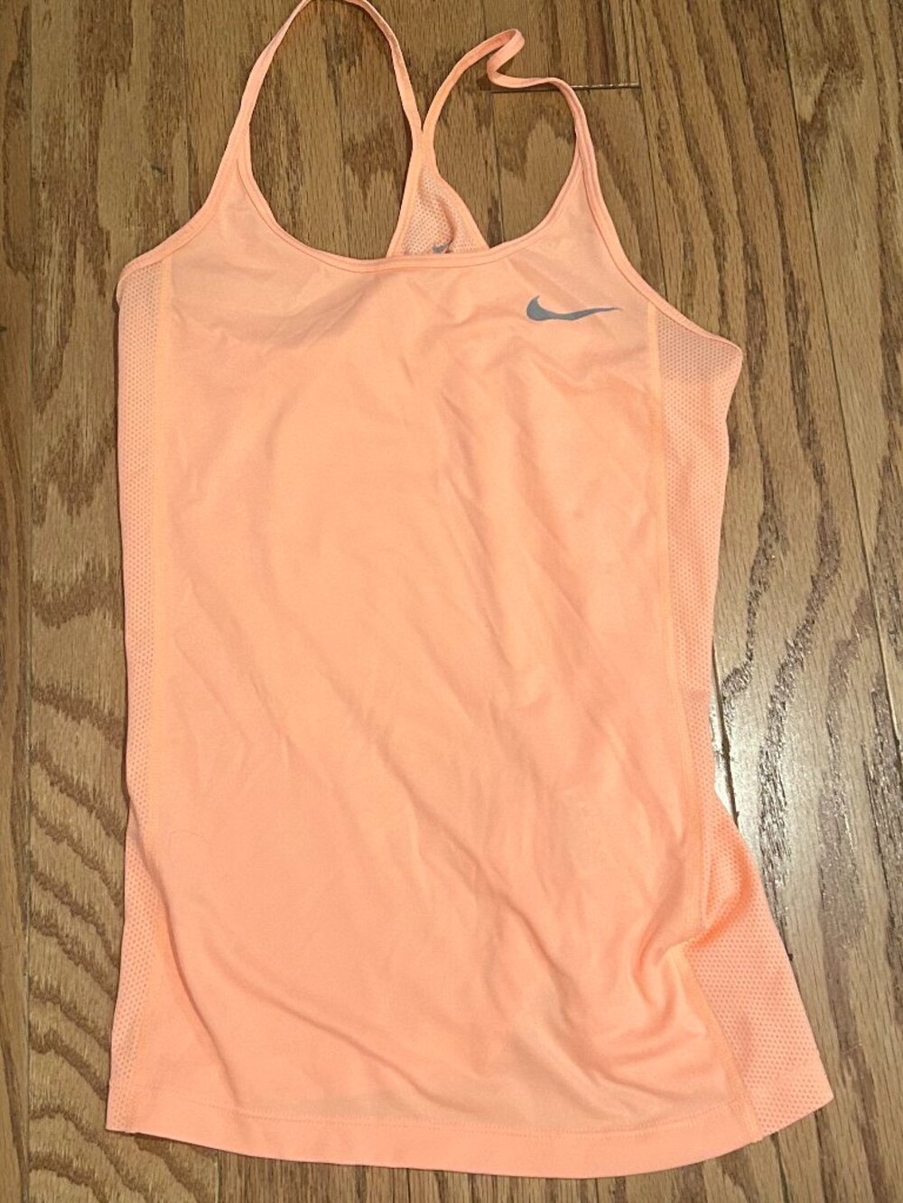 NIKE Neon Peach Dri-FIT Workout Tank Top Racerback Size S